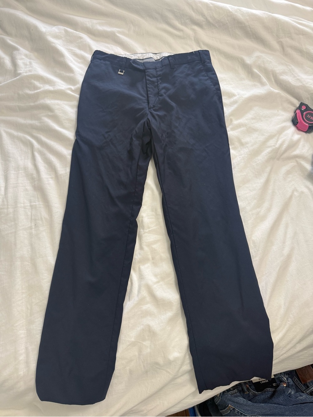 Tombolini Navy Men's Dress pant 100% wool